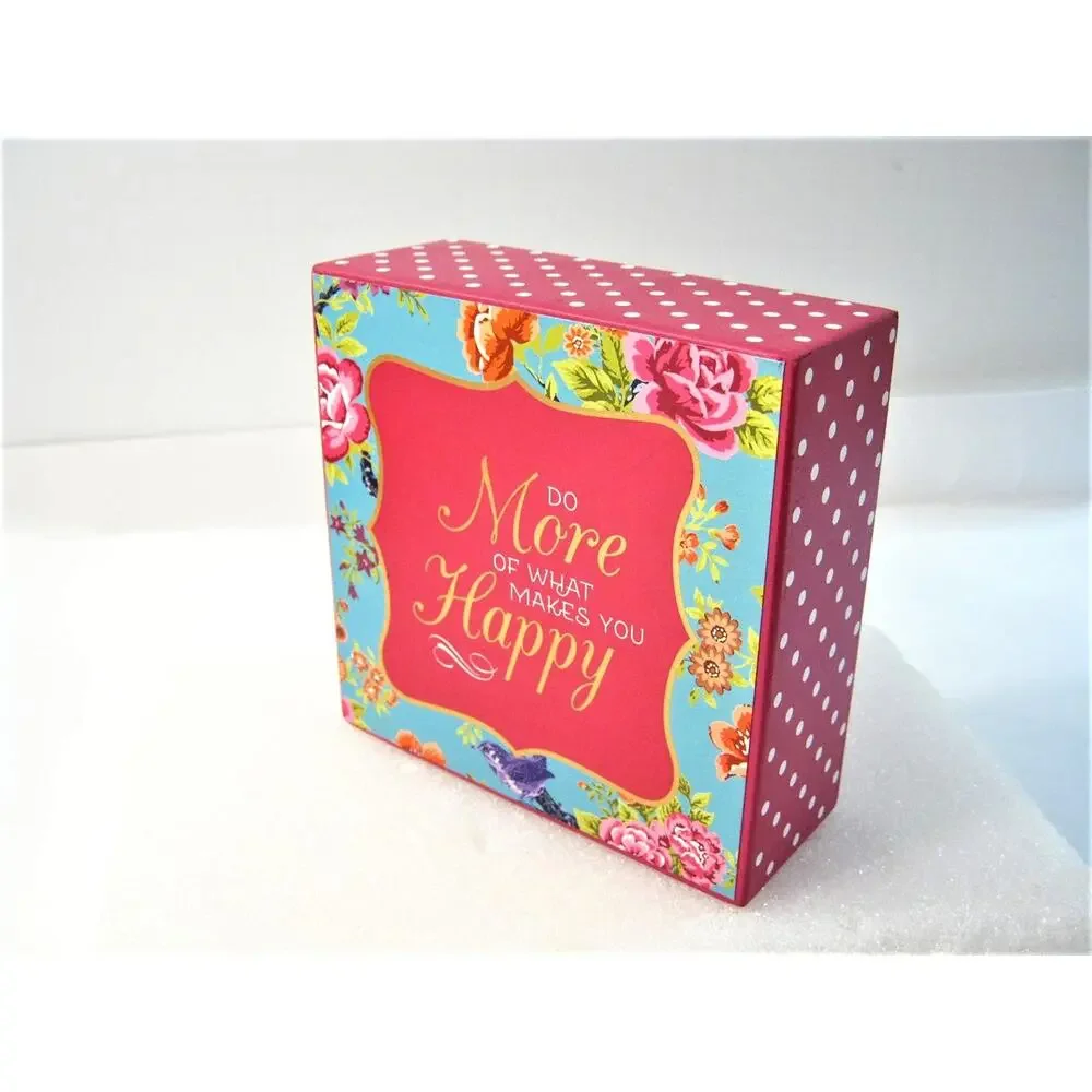 Inspirational Affirmation Wood Block Novelty Tabletop Shelf Desk Box Sign 5x5